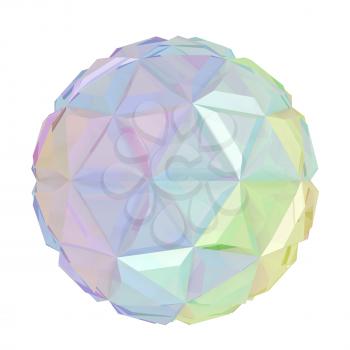 Colorful abstract sphere isolated on white background