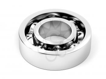 Ball bearing on white background