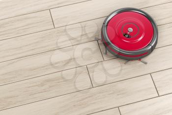 Robot vacuum cleaner on the floor