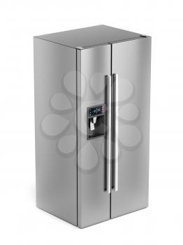 Big fridge on white background