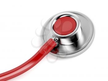 Close-up image of diaphragm of medical stethoscope