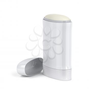 Deodorant stick on white background