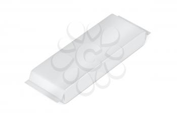 White blank packaging for chocolate, wafer or other types of foods