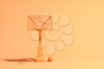 3D model of basketball stands, 3d rendering. Computer digital drawing.