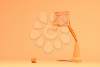 3D model of basketball stands, 3d rendering. Computer digital drawing.