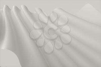 Silk and clothes,ripples and folds,3d rendering. Computer digital drawing.