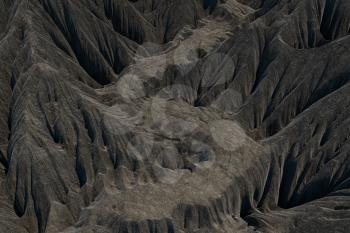 Rolling mountain roads, natural background, 3d rendering. Computer digital drawing.