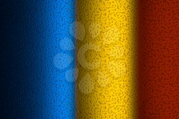Glass with water drops on it, 3d rendering. Computer digital drawing.