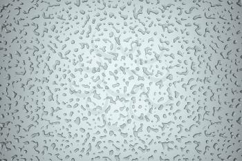 Glass with water drops on it, 3d rendering. Computer digital drawing.