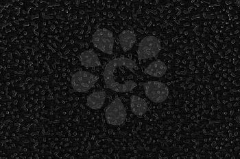 Glass with water drops on it, 3d rendering. Computer digital drawing.