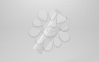 Blank cosmetic bottle with white background, 3d rendering. Computer digital drawing.