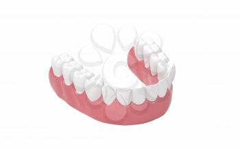 Healthy Teeth, teeth treatment, 3d rendering. Computer digital drawing.