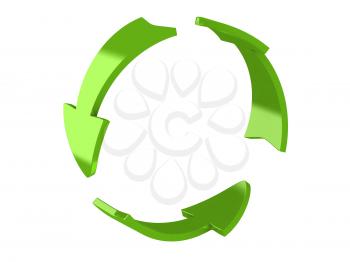 Royalty Free Clipart Image of a Recycling Symbol