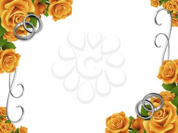 Royalty Free Clipart Image of a Flower Frame