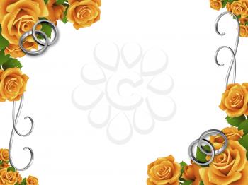 Royalty Free Clipart Image of a Flower Frame