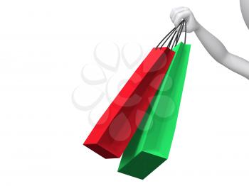 Royalty Free Clipart Image of Shopping Bags