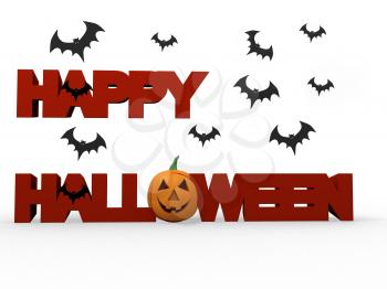 Royalty Free Clipart Image of a Happy Halloween Greeting