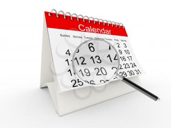 Royalty Free Clipart Image of a Desktop Calendar