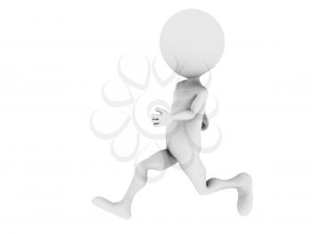 Royalty Free Clipart Image of a Person Running