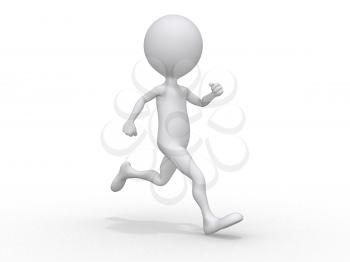 Royalty Free Clipart Image of a Person Running