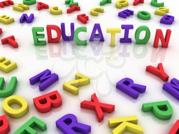 3d imagen Education concept word cloud background