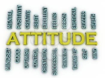 3d imagen Attitude  issues concept word cloud background