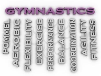 3d image Gymnastics  issues concept word cloud background