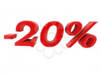 3d image 20 percent off digits