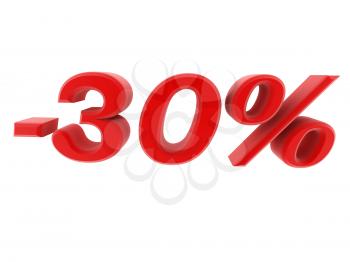 3d image 30 percent off digits