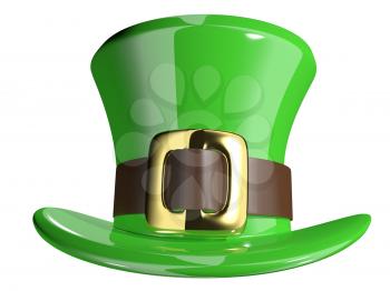 3d illustration St. Patrick's hat on a white background