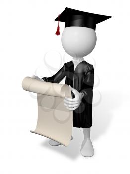 Royalty Free Clipart Image of a Graduate