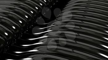 3D Illustration Abstract Black Background with Glare