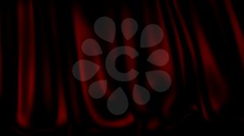 3D Illustration Abstract Red Background Silk Cloth