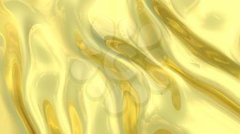 3D Illustration Abstract Gold Background Silk Cloth