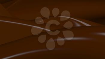 3D Illustration Abstract Chocolate Background with Glare