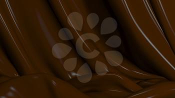 3D Illustration Abstract Chocolate Background with Glare