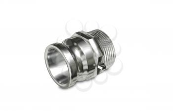 3d illustration Metallic Chrome Plated Industrial Part