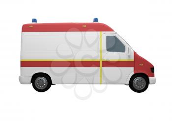 Royalty Free Clipart Image of an Ambulance