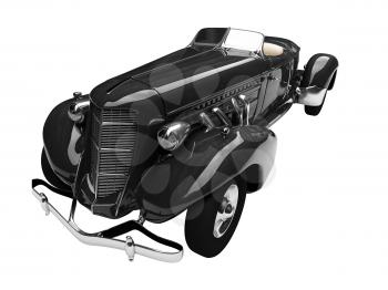 Royalty Free Clipart Image of a Classic Car