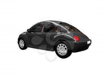 Royalty Free Clipart Image of a Black Car