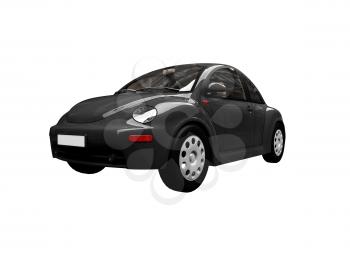 Royalty Free Clipart Image of a Black Car