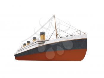 Royalty Free Clipart Image of a Liner Ship