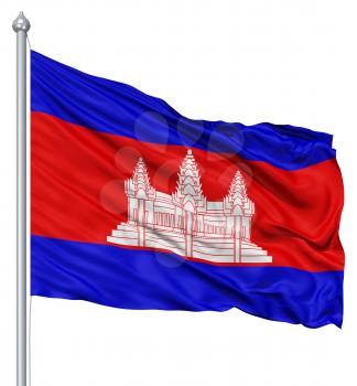 Royalty Free Clipart Image of the Flag of Cambodia