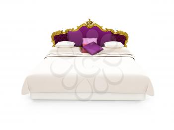 Royalty Free Clipart Image of a Bed