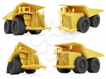 Royalty Free Clipart Image of Trucks