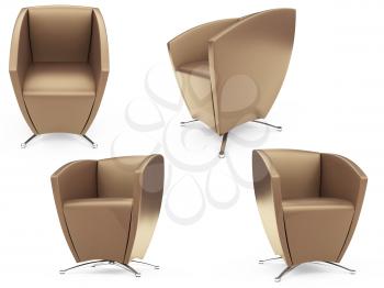 Royalty Free Clipart Image of Armchairs