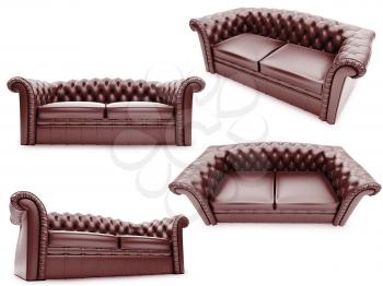 Royalty Free Clipart Image of a Bunch of Couches