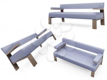 Royalty Free Clipart Image of a Bunch of Couches