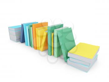 Royalty Free Clipart Image of a Bunch of Books