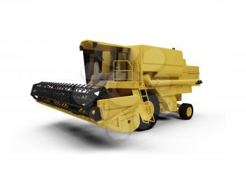 Royalty Free Clipart Image of a Combine Harvester